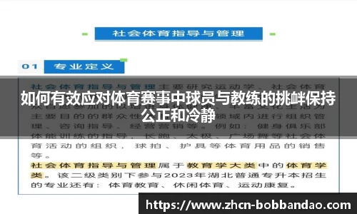 如何有效应对体育赛事中球员与教练的挑衅保持公正和冷静